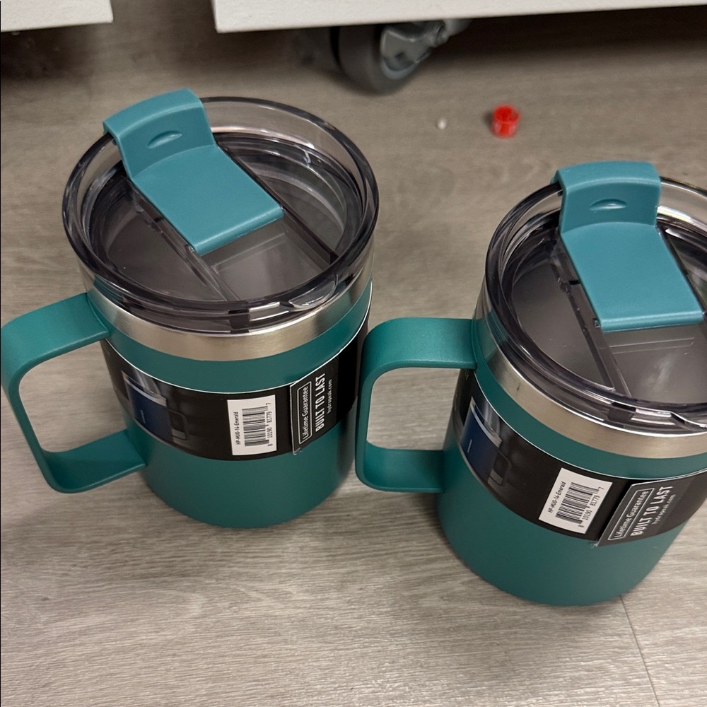 Zara Teal Travel Mugs with Handles